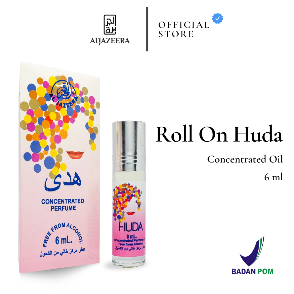 Huda Parfum Roll On Arab 6 ml Non Alkohol | Minyak Wangi Concentrated Oil | Original Segel Pabrik | 