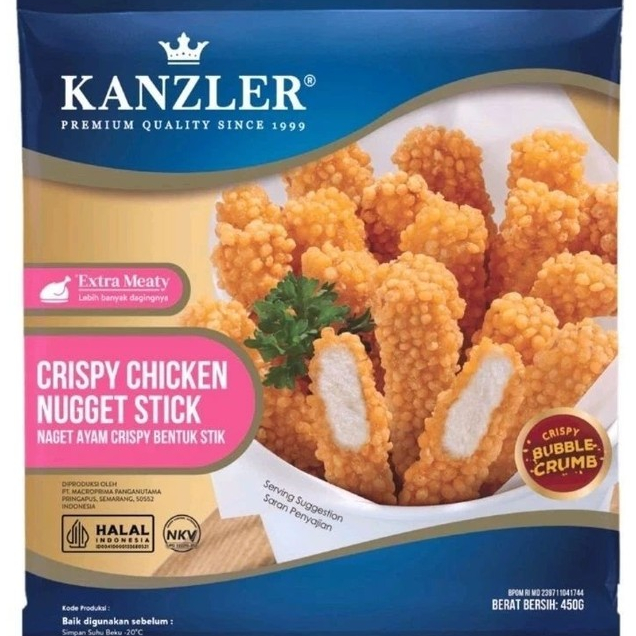 

KANZLER CRISPY CHICKEN NUGGET STICK 450 GR