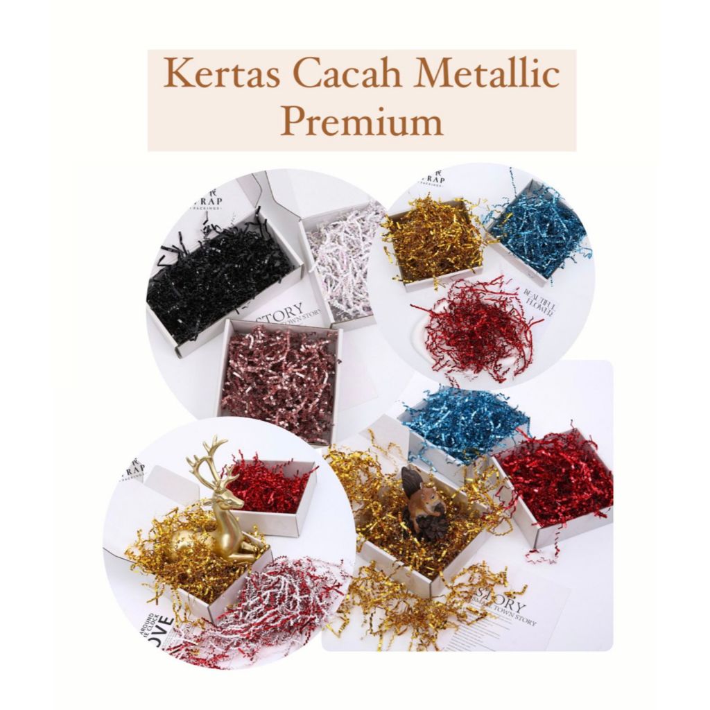 

(KC 15) - Kertas Cacah Serut Premium 50gr pelengkap buket kado hampers ulang tahun hantaran dekorasi