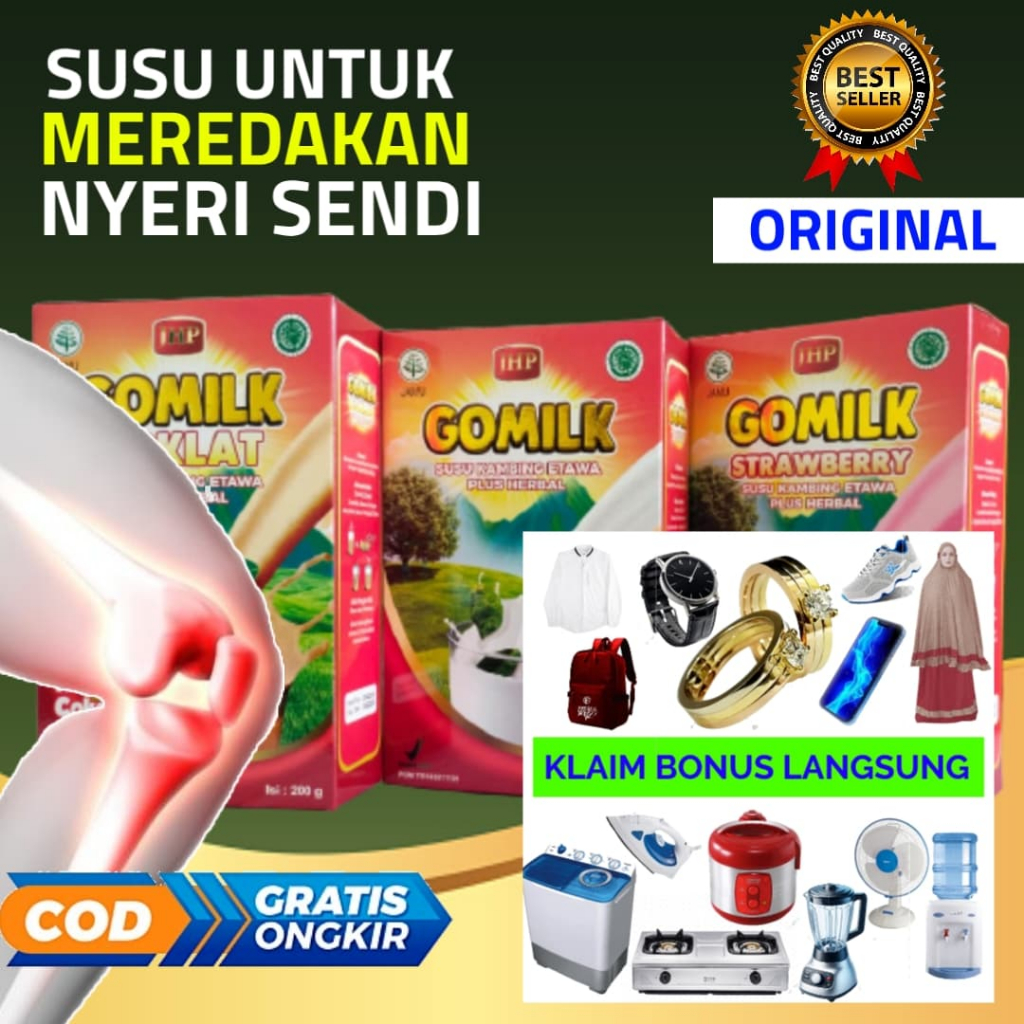 

KLAIM HADIAH LANGSUNG Susu Gomilk Mengatasi Masalah Nyeri Sendi dan Penguatan Tulang