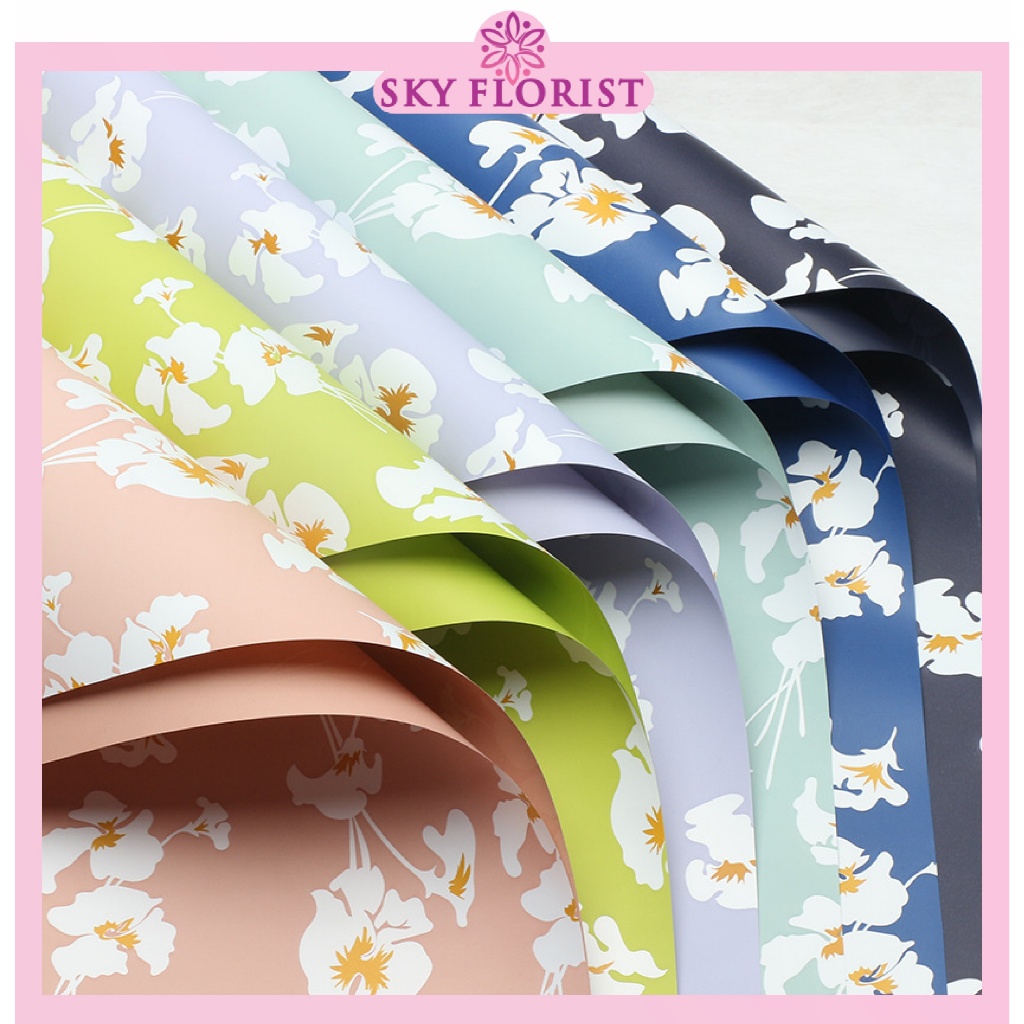 

Color Flower Craft Paper Ecer Lembaran Kertas Buket Bunga Wrapping Paper / Kertas Kado Cellophane KB6163