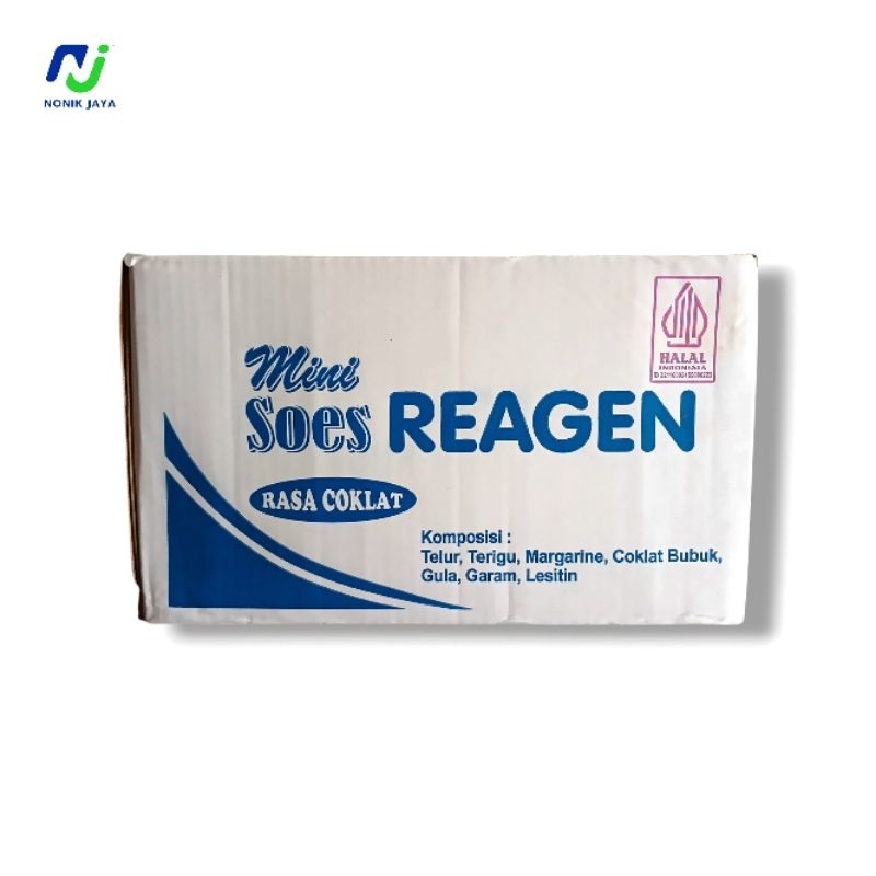 

( 2 KG ) MINI Soes REAGEN Rasa Cokelat 1 Karton(SOES COKELAT YANG NIKMAT)