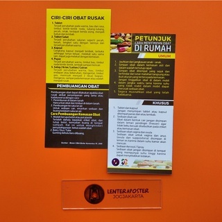 

Flyer atau brosur Petunjuk Cara Menyimpan Obat di Rumah, Flyer Farmasi Kesehatan
