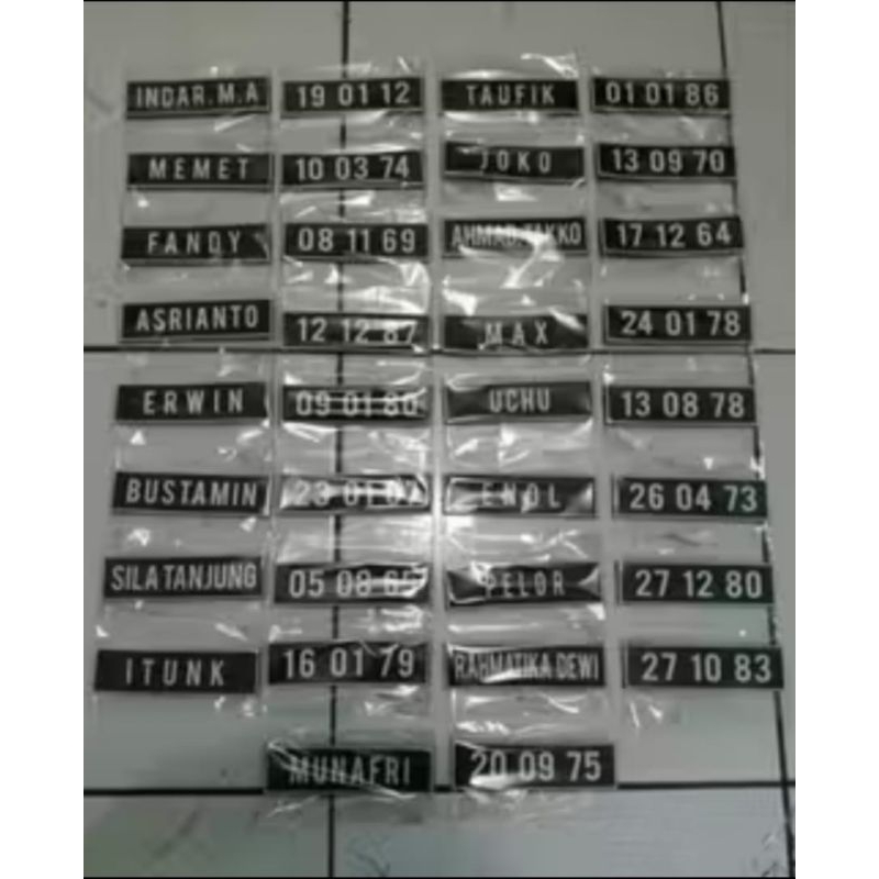 Patch Rubber Nama Custom