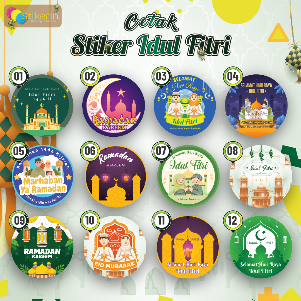 

Stiker Bulat Lebaran Stiker Idul Fitri Kemasan Produk - Stiker Toples Kue Kering Lebaran