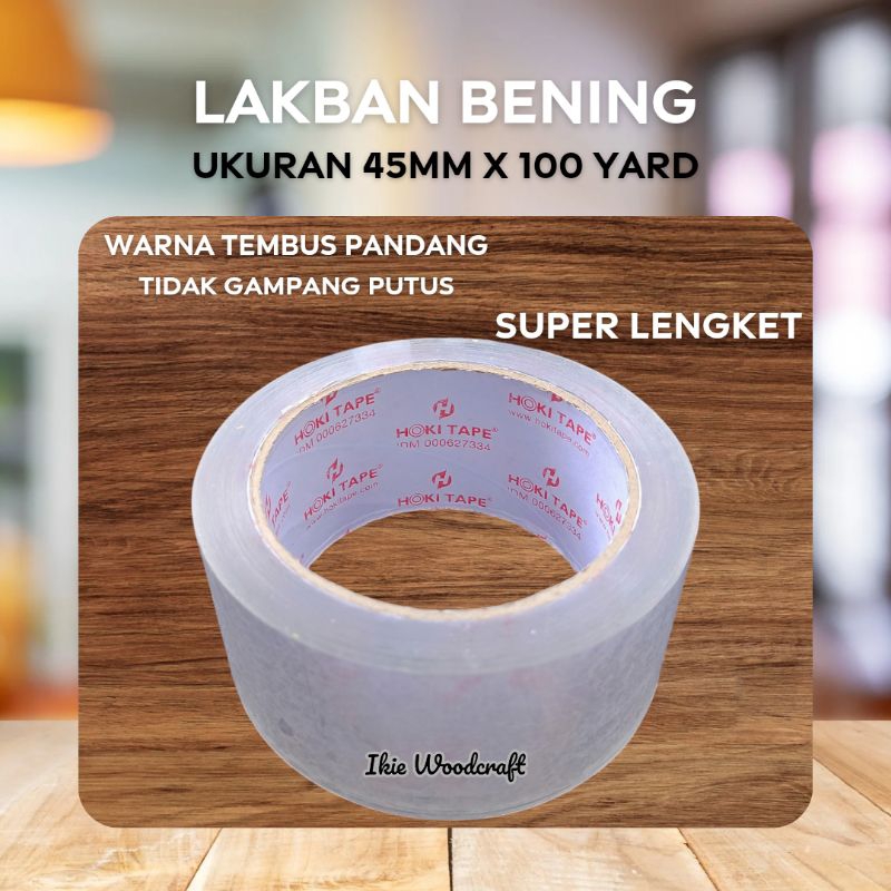 

IKIE Hokitape Lakban Bening UKuran 45MM x 100 Yard