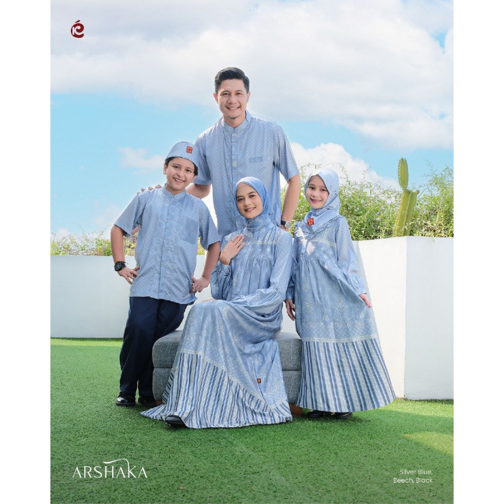SARIMBIT KELUARGA KEKE ARSHAKA SERIES SILVER BLUE / SERAGAM KELUARGA / SARIMBIT KEKE TERBARU / KEKE 