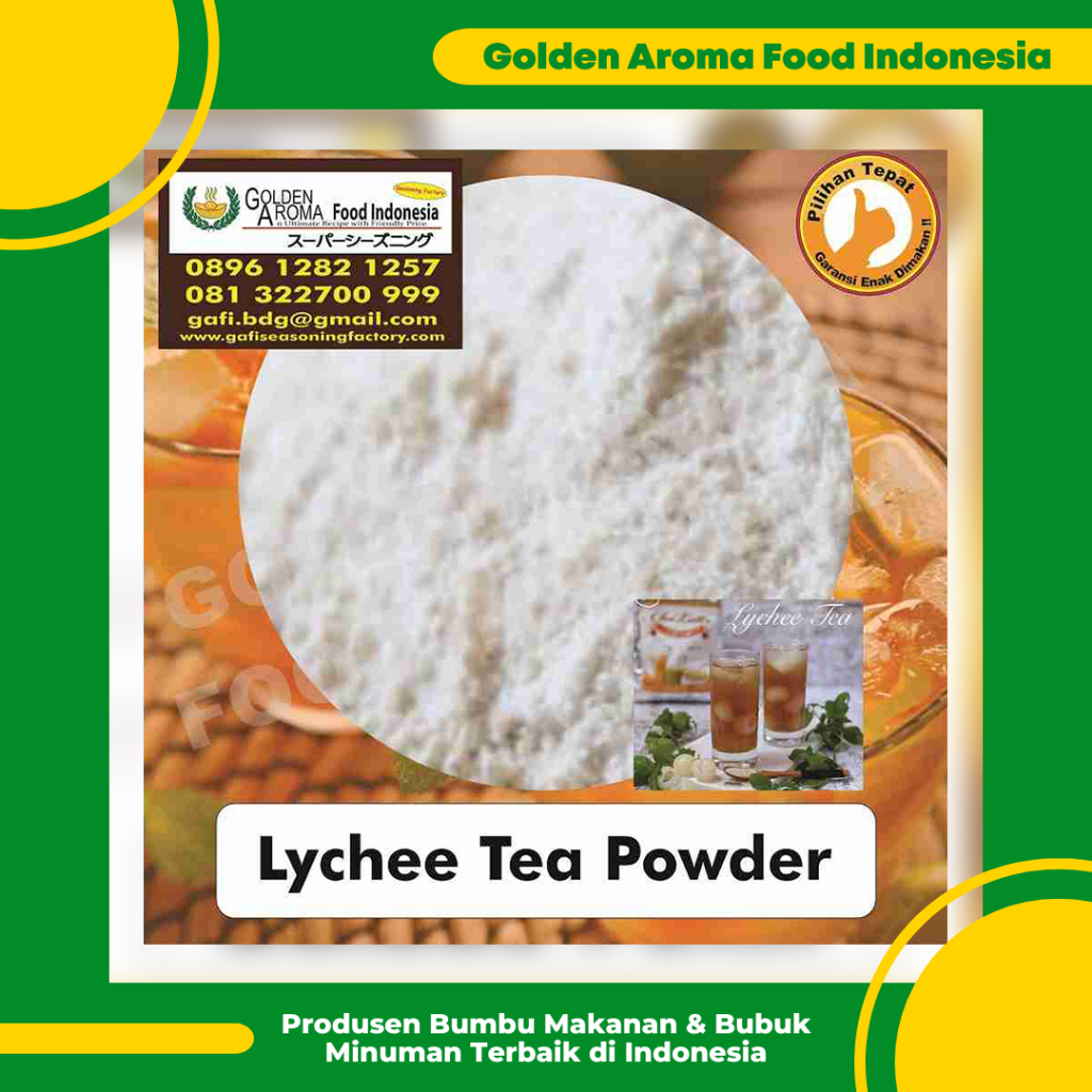 

Bubuk Teh Leci 1 Kg Lychee Tea Powder Serbuk Teh Enak Murah Halal Aman Terbaik GAFI