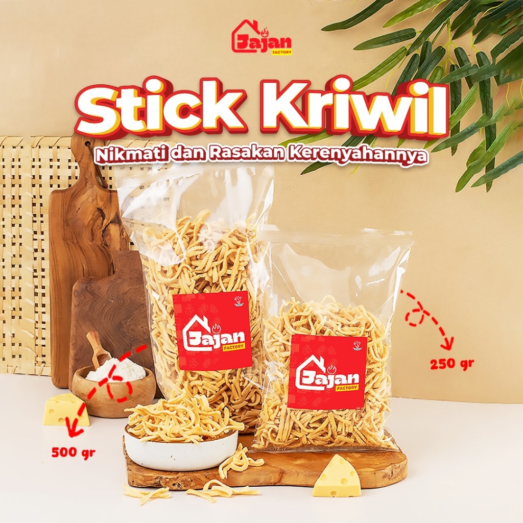 

Keripik Stick Bawang Kriwil 250 gram / 500 gram Snack Stik Keriting Gurih Camilan Kiloan Jajan Murah