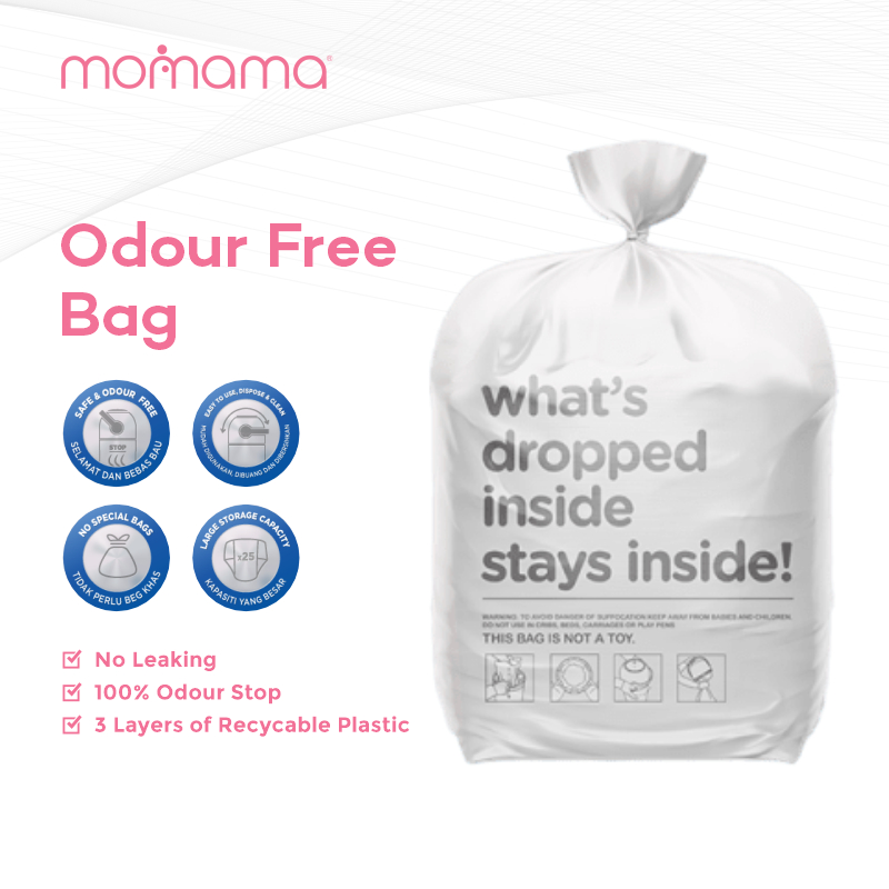 Momama® Odour-Free Bag| Refill | Kantong Plastik Sampah
