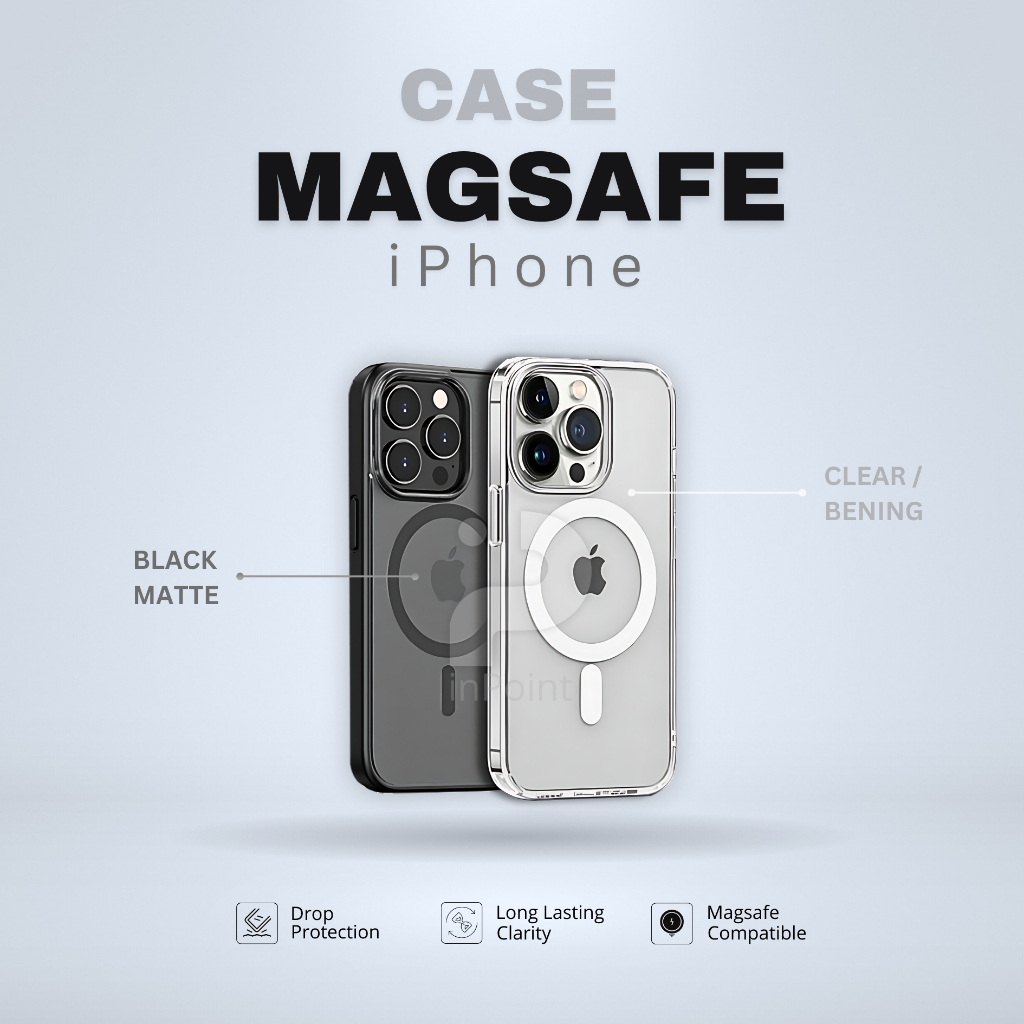 Case Casing iPhone Magsafe Magnet 11 12 13 14 15 16 Pro Max
