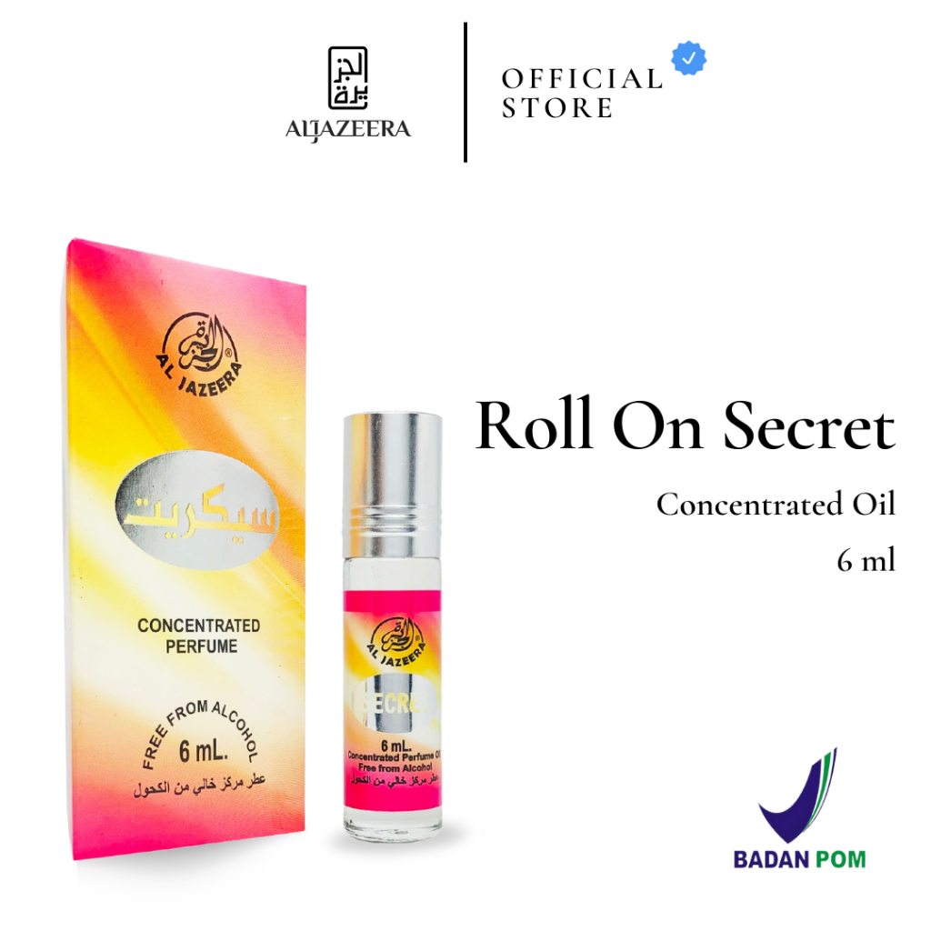 Secret Parfum Roll On Arab 6 ml Non Alkohol | Minyak Wangi Concentrated Oil | Original Segel Pabrik 