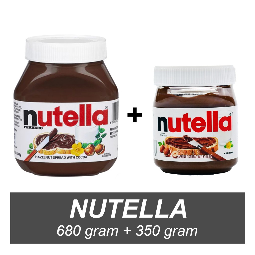 

Nutella 680gr + Nutella 350 gr Exp Terbaru Termurah 1030gr PROMO HALAL!!!