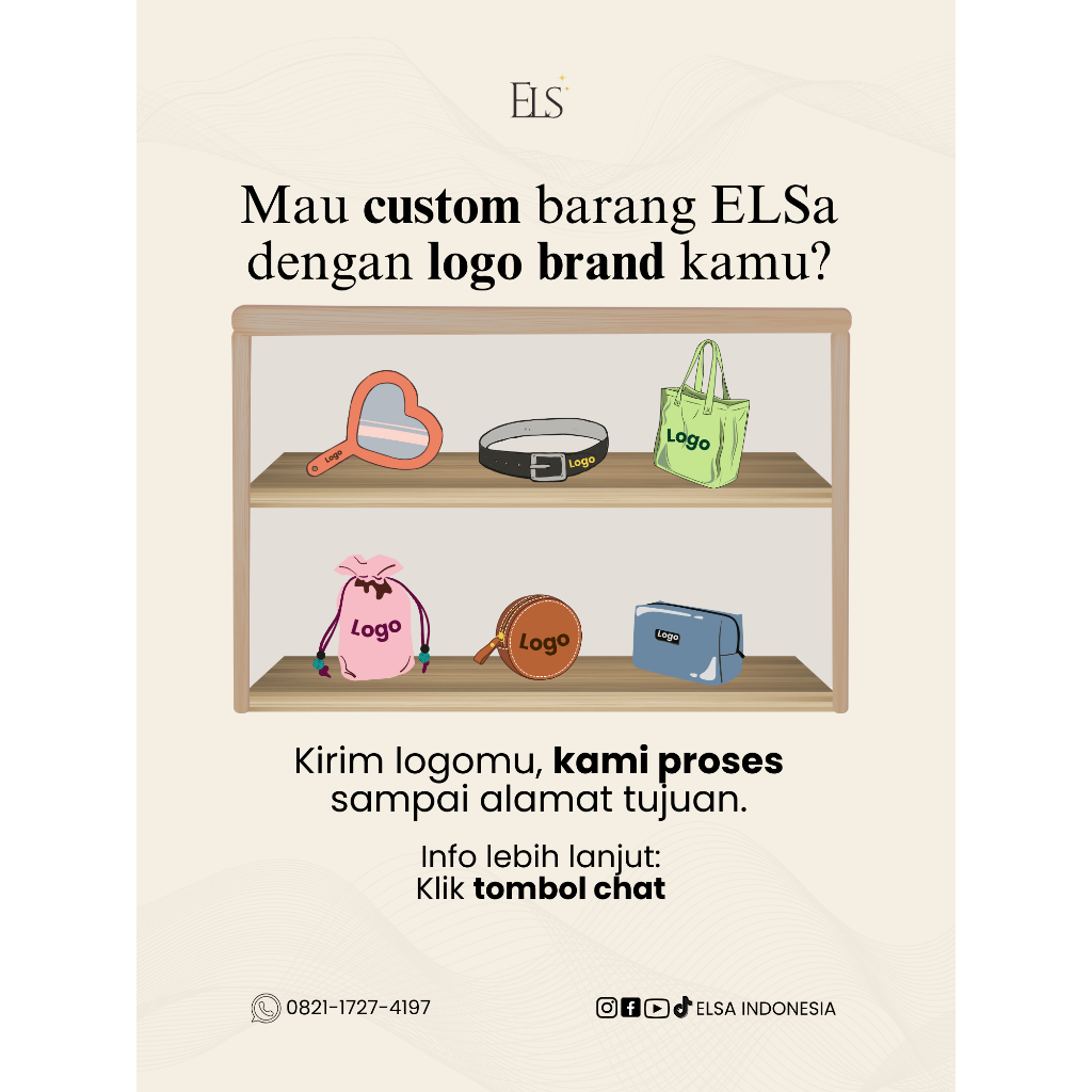 RK ELSA Cosmetic Pouch Warna Warni Custom PVC ZY14