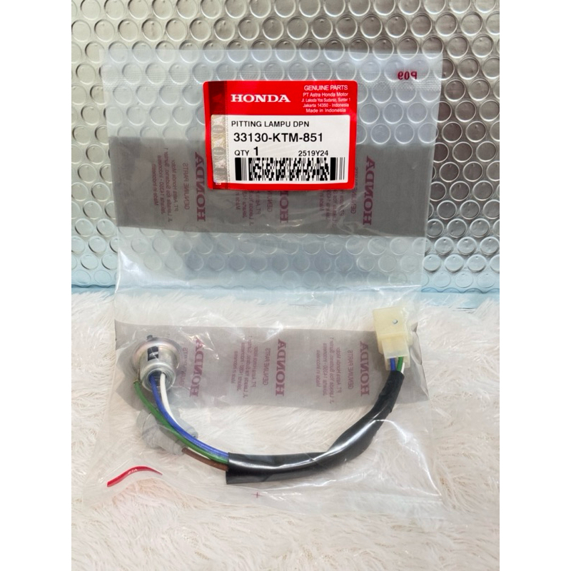 FITTING LAMPU SUPRA X125 / INJEKSI 33130-KTM-851 ORI AHM