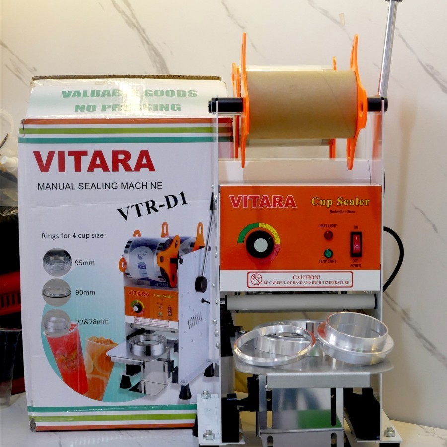 VITARA Mesin Cup Sealer 22OZ Cup Sealer Gelas 22 Oz Tutup Gelas Plastik VITARA