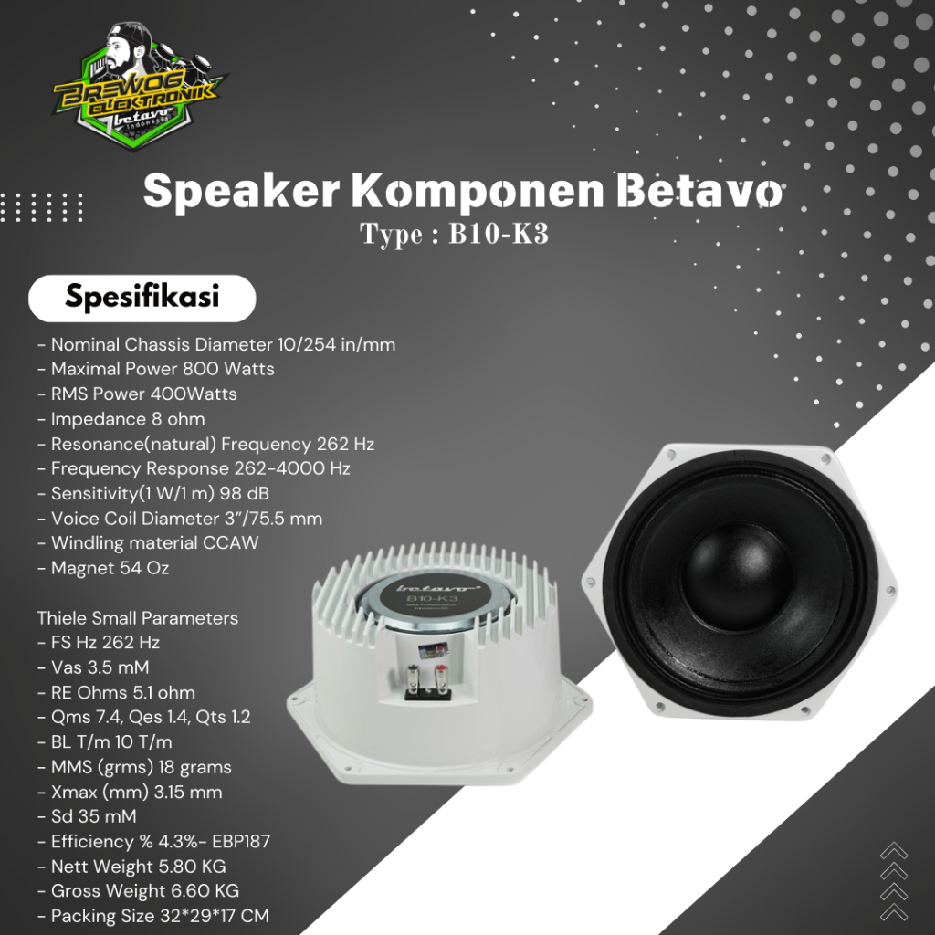 Speaker Component Betavo B10-K3
