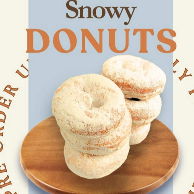 

Uenakyo Snowy Donuts Lembut & Empuk - Donat Tabur Gula Putih yang Lumer di Mulut (Weekly PO)