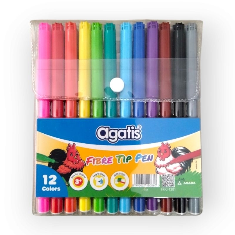 

Fibre Tip Pen Agatis (Isi 12 Warna)