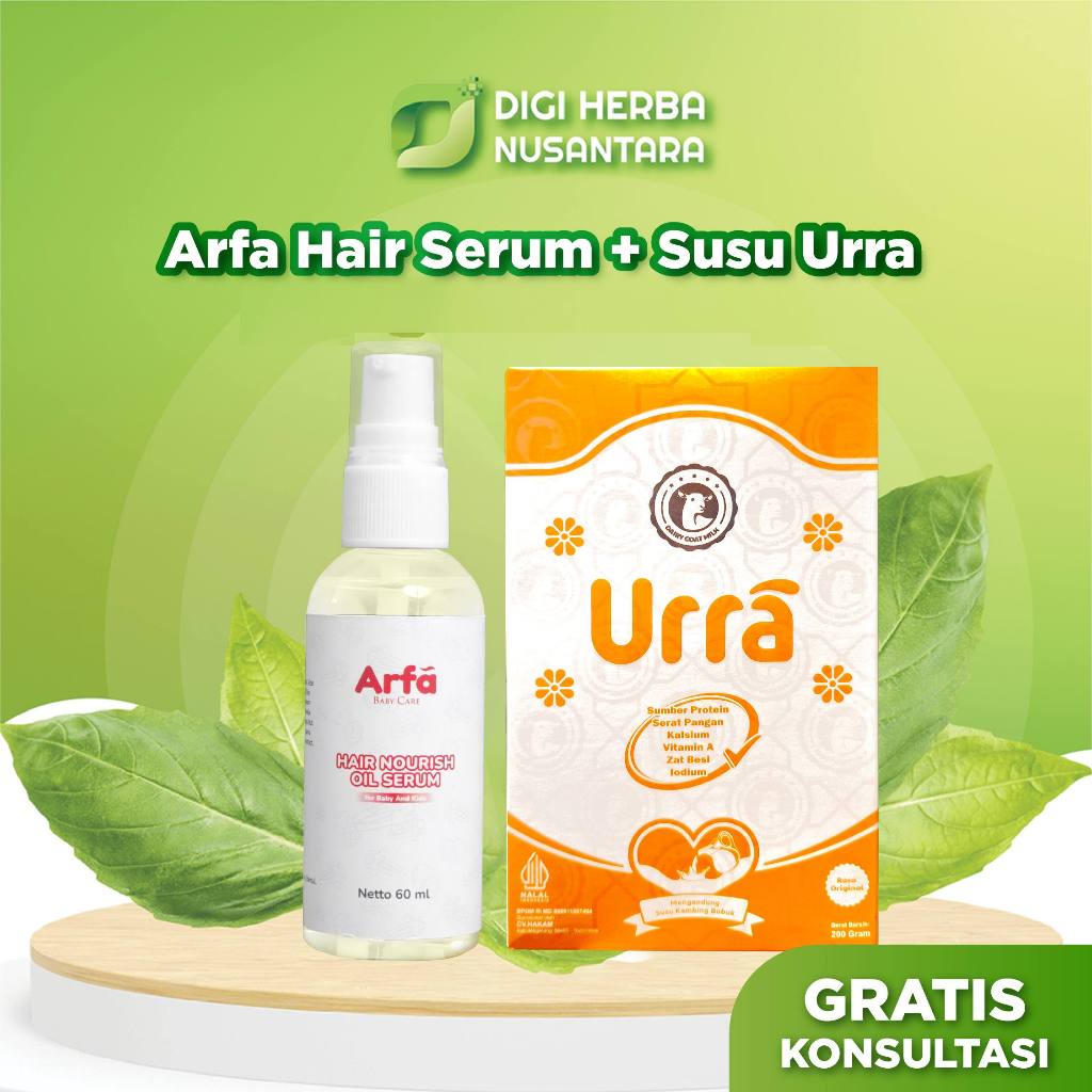 

[BUNDLING] Arfa Nourish Hair Serum + Urra Susu Kambing Saanen Penambah Berat & Tinggi Anak