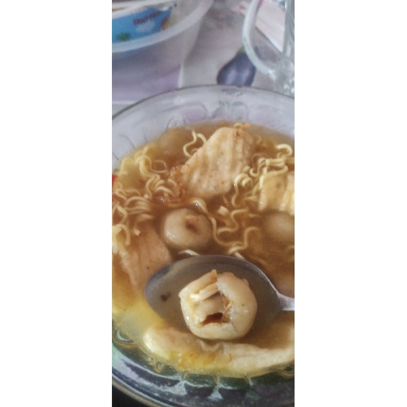 

Baso aci jumbo ayam suwir pedas