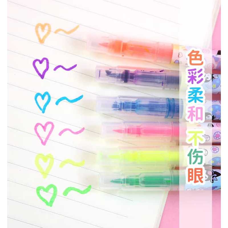 

STABILO DUA SISI SANRIO HIGHLIGHTER SANRIO 1 SET 6 WARNA ALAT TULIS SEKOLAH WARNA WARNI LUCU HELIOSS.CO