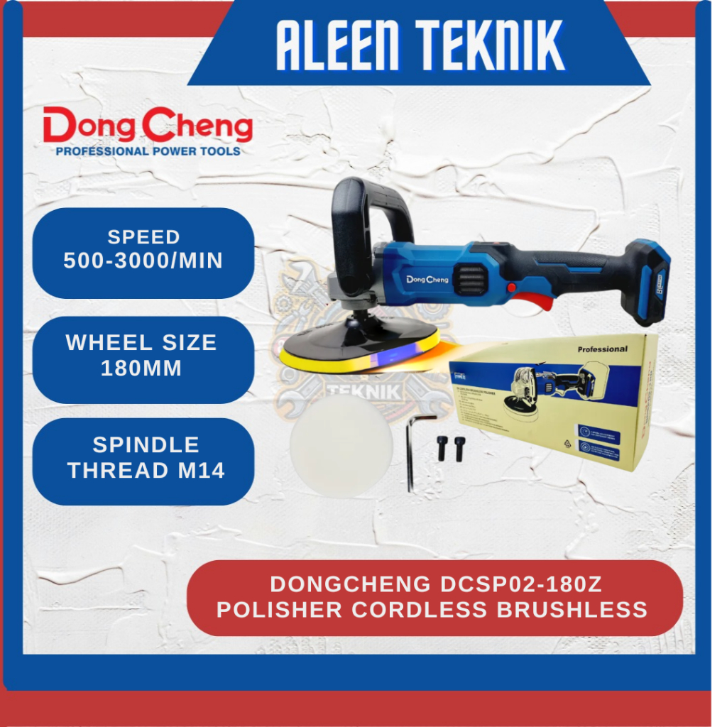 Cordless Brushless DONGCHENG Mesin Poles Mobil Polisher DCSP02-180Z Polisher Dongcheng Mesin Poles02