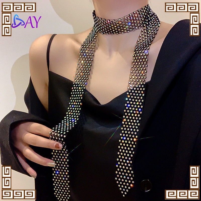 Syal Dasi Body Diamond Sexy Clubwear Diamond Necktie Aksesoris Sexy Accessories Dasi Wanita Diamond
