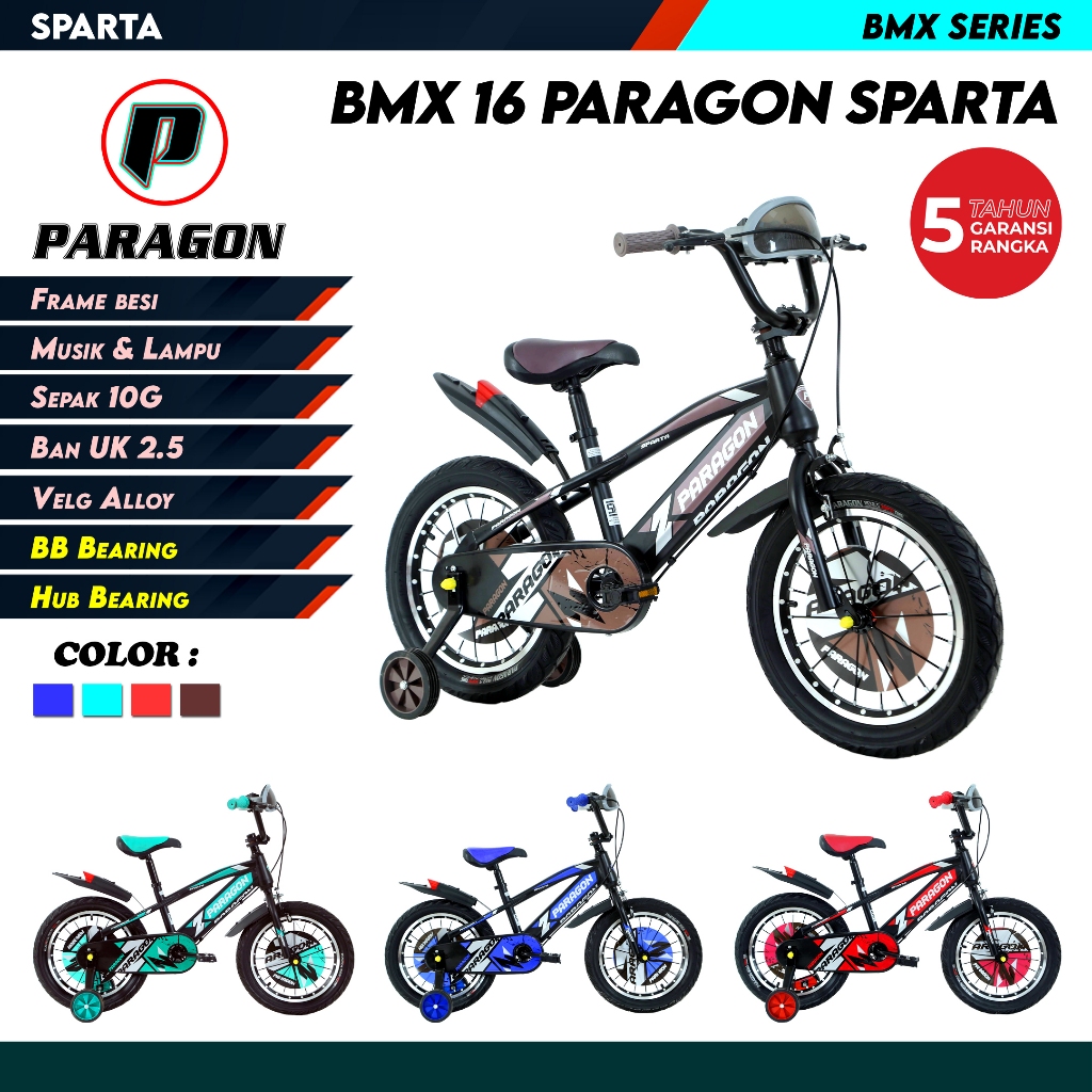 SEPEDA BMX 16" PARAGON SPARTA (BAN 2.5, VELG ALLOY)