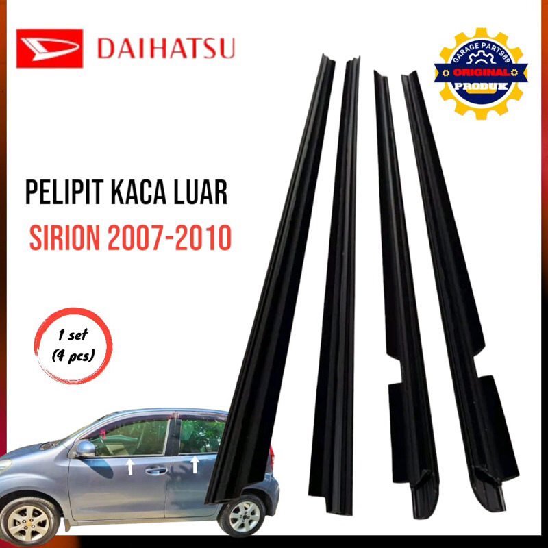 1 Set Pelipit Kaca Luar Sirion 2007-2010 Weather Strip - 1 Set