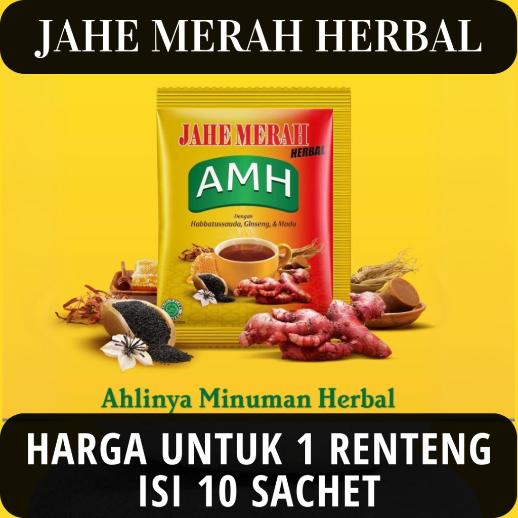 

AMH Jahe merah Herbal [ORI] renceng 10 Sachet