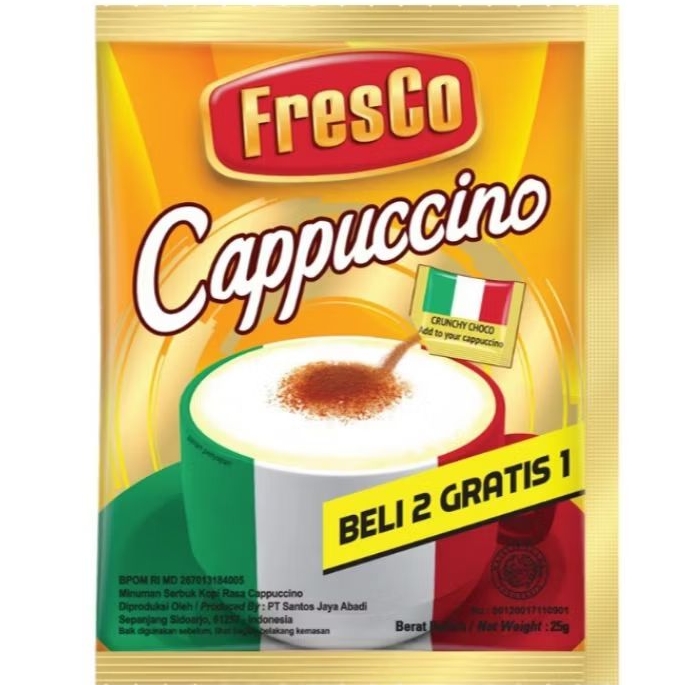 

Fresco Cappucino Beli 2 Gratis 1 Kopi 3in1 Italiano