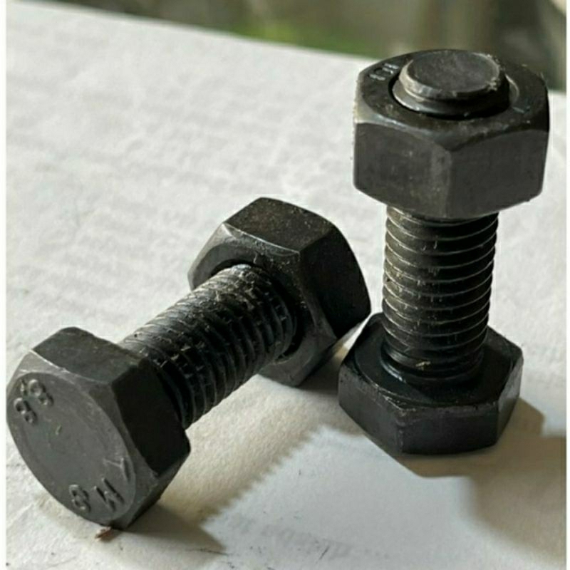 Baut 12 Drat Kasar Baud Panjang 50mm 50 Mm 5cm 5 Cm