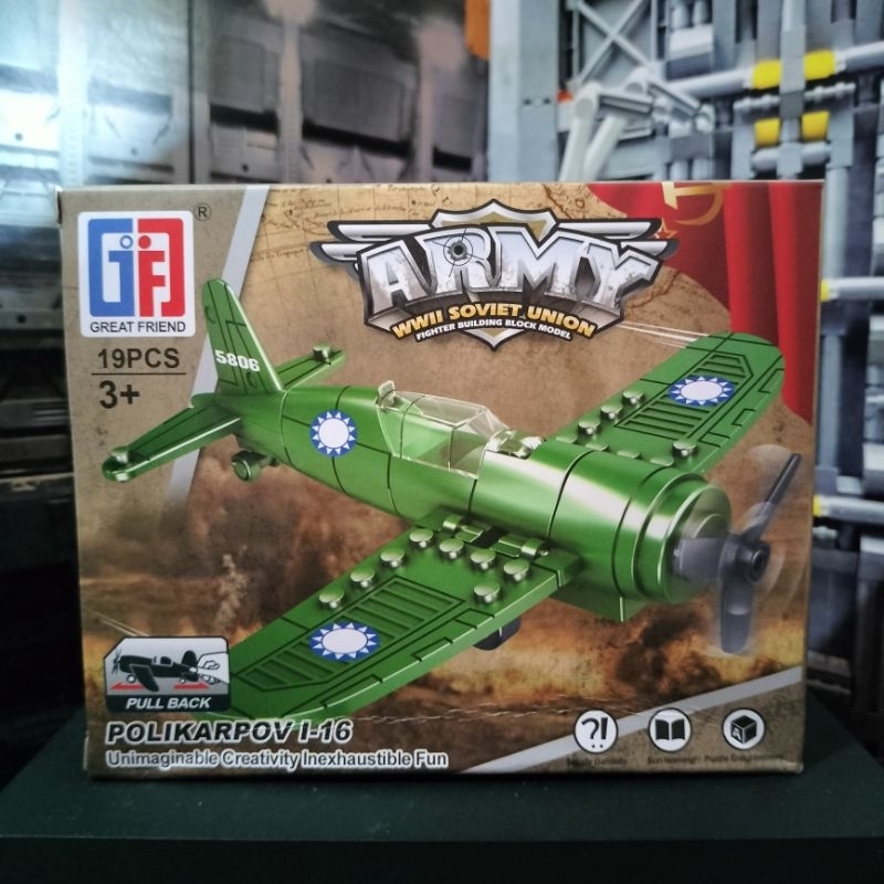 pesawat tempur ww2 POLIKARPOV I-16 Mainan military