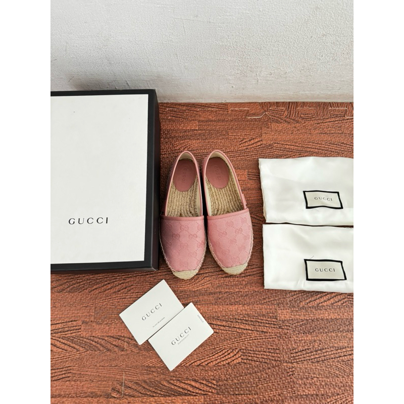 GUCCI Sepatu Slip-On Pink canvas