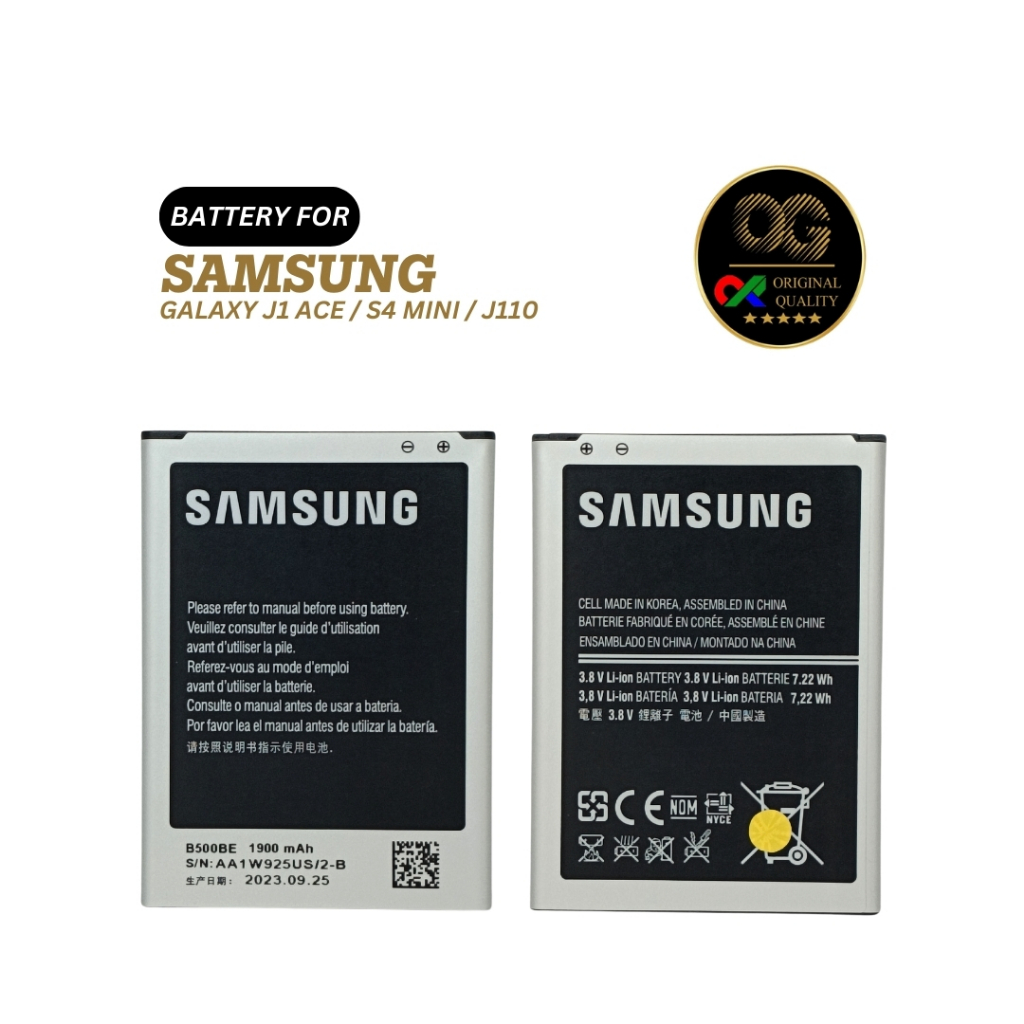 BATERAI / BATTERY / BATRE FOR SAMSUNG GALAXY J1 ACE / S4 MINI / J110 ORI