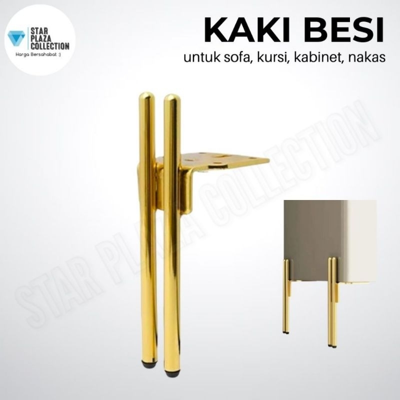Promo Kaki Sofa Gold Gazebo / Kaki Sofa Emas / Kaki Kursi / Sofa Leg Besi Model Gazebo - Premium