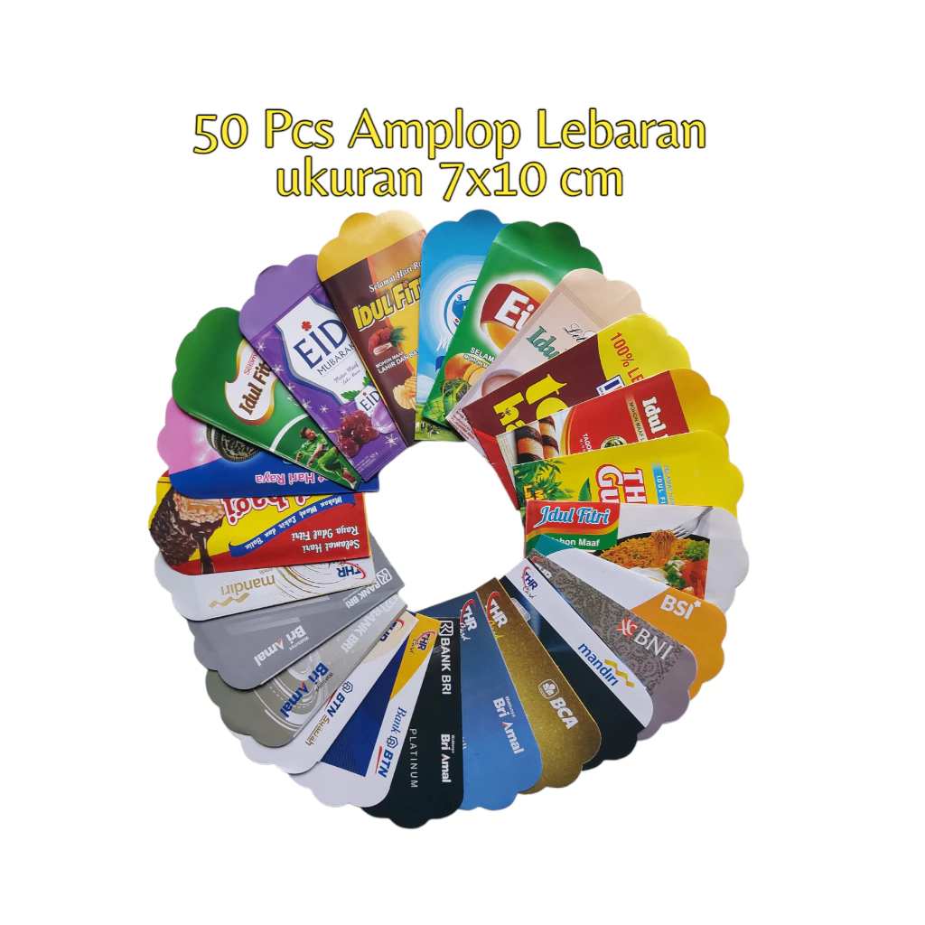 

Amplop Lebaran Unik Hari Raya Idul Fitri Isi 50 Lembar Snack Jajanan ATM Uang Glossy