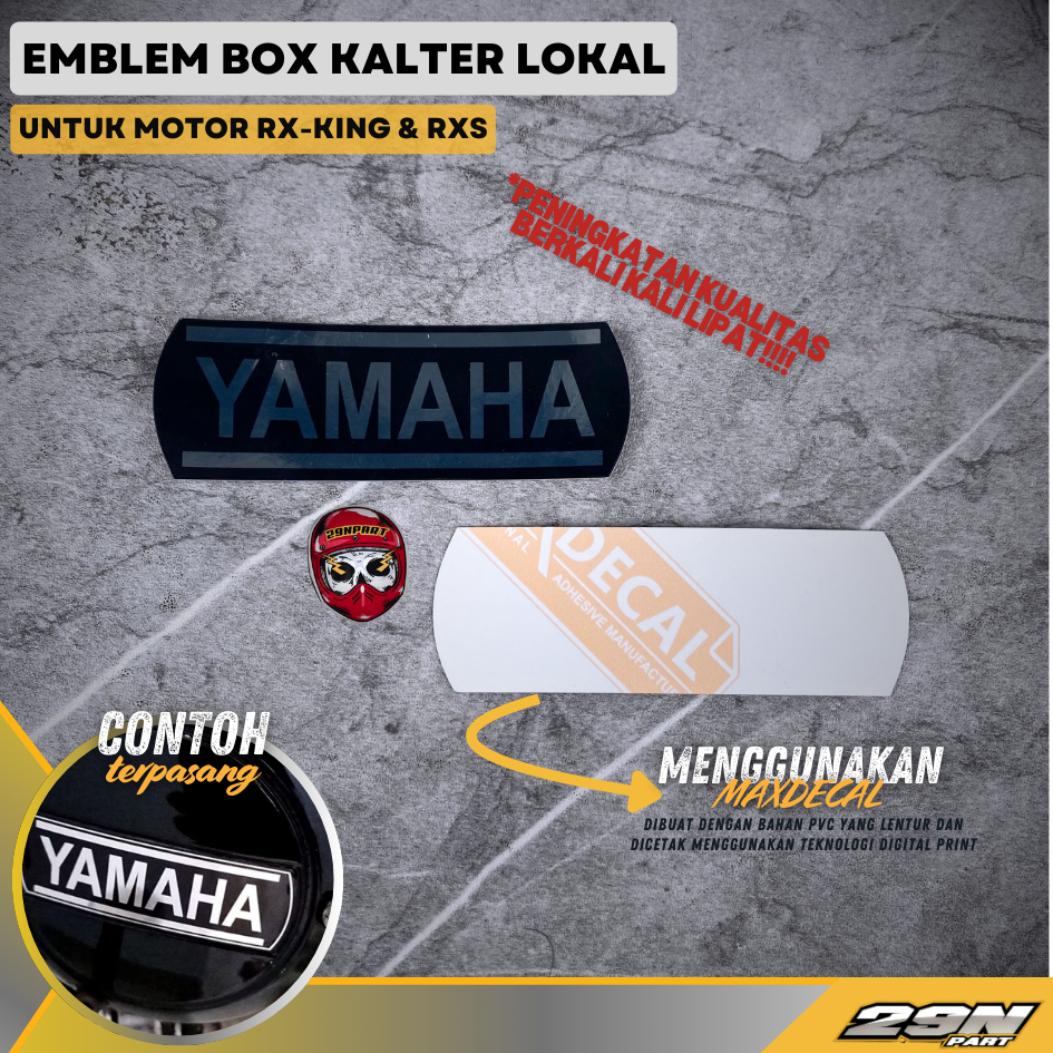 Emblem bak kalter bak mesin bak magnet RX Spesial RXS ckd mirip ori