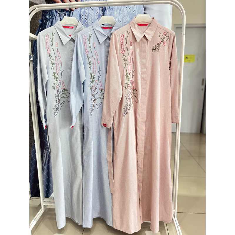 L dress wild flower dauky gamis dauky