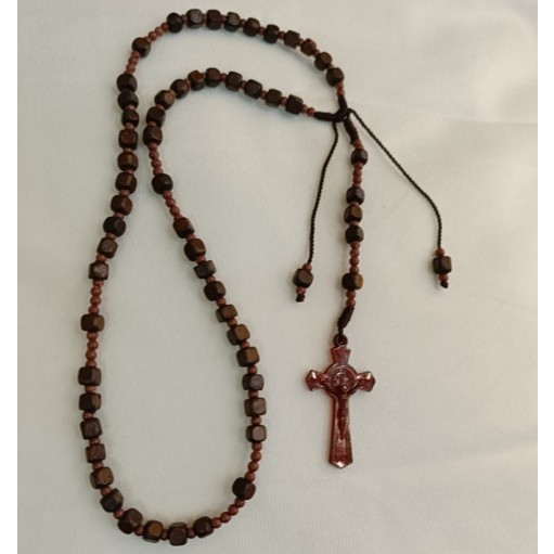 Rosario Tali Kayu Kotak rosario kayu kubus kalung doa rosario putih rosario mote salib rosario katol
