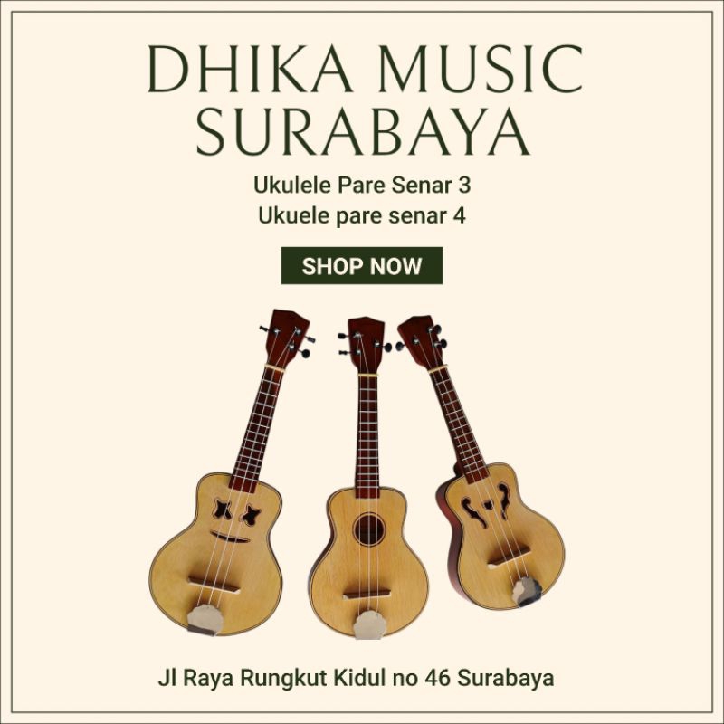 UKULELE KENTRUNG polos ukuelele karakter ukulele pare packing aman