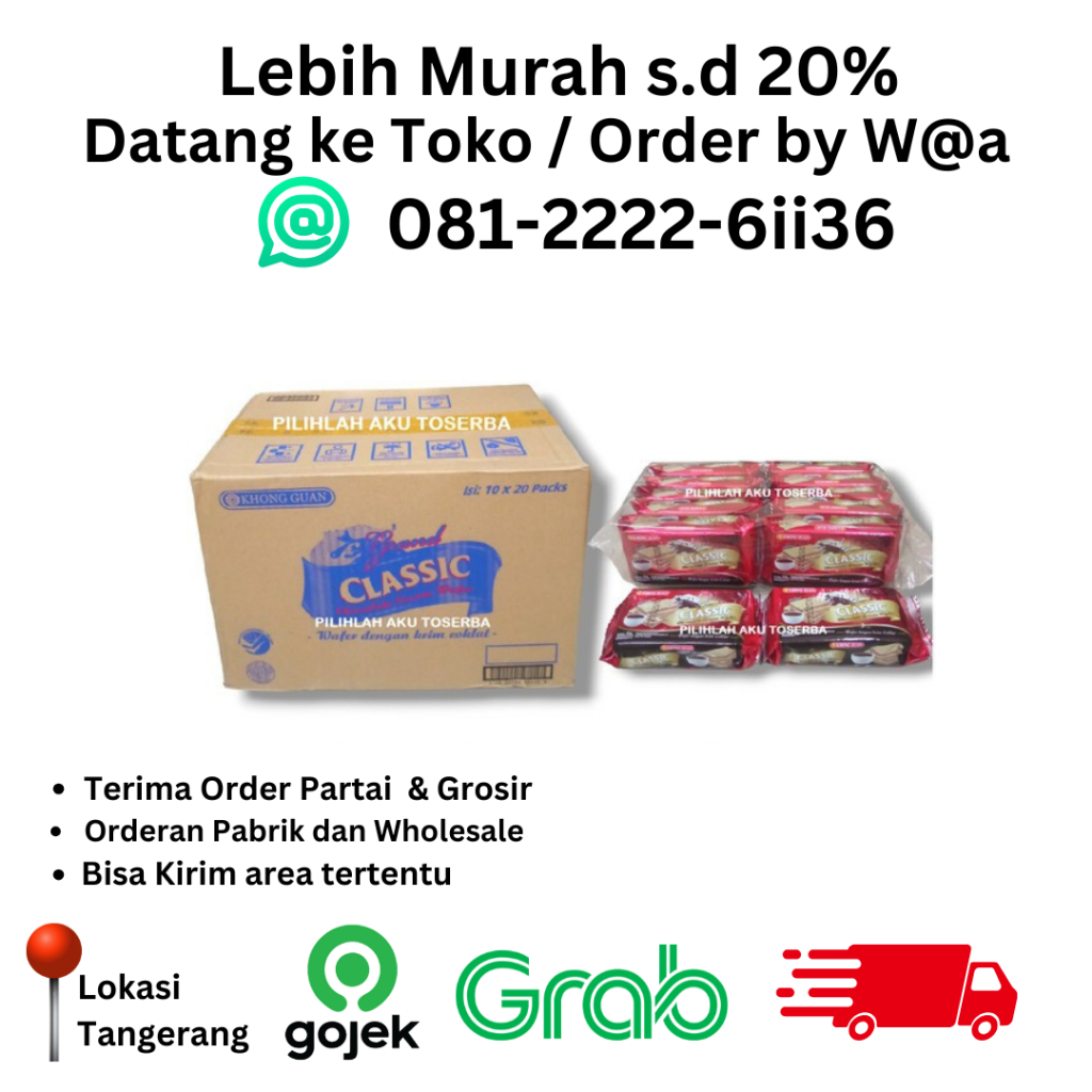 

Khong Guan Classic Wafer 1 Dus 20 Pak