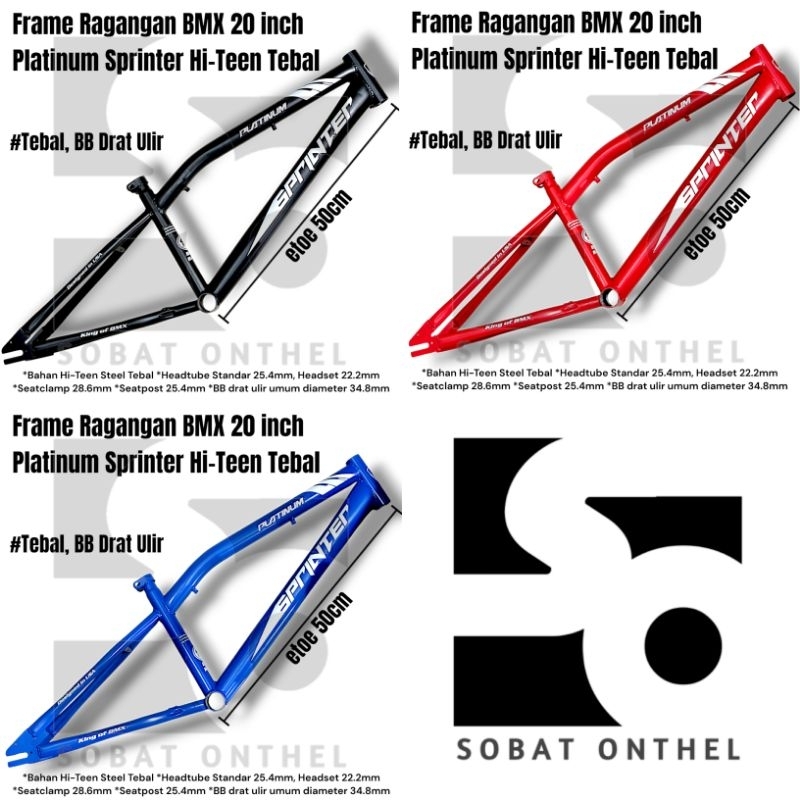 Frame Rangangan BMX 20 Platinum Sprinter Tebal