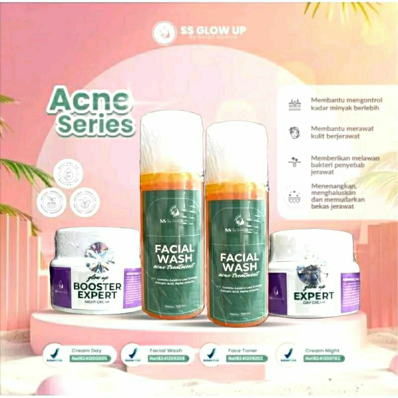 SS Glow Up Paket Acne Full Booster Expert BPOM By Sarah Sartika