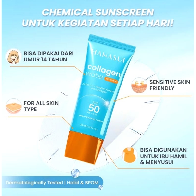 Hanasui Collagen Water SPF 50 Sun Screen Hanasui SPF 50 PA++++