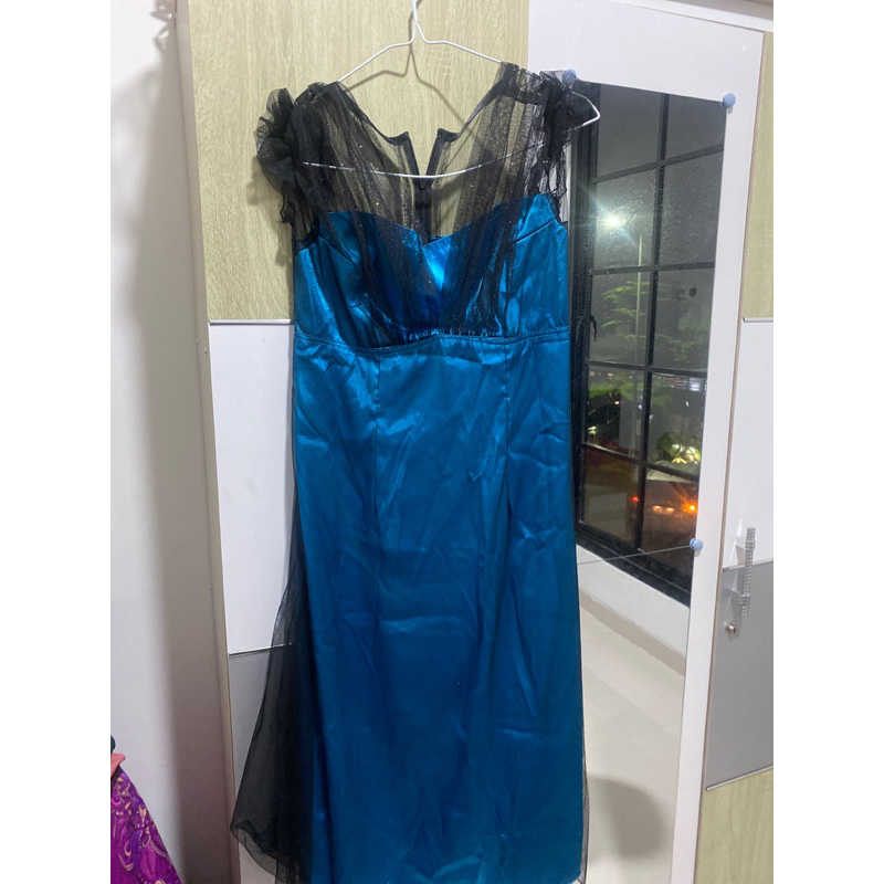 Preloved Dress Pesta Biru