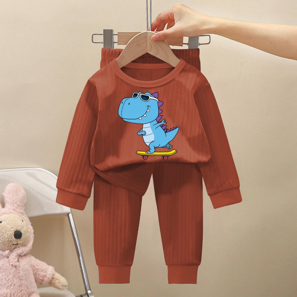 Baju Tidur Anak Bayi Perempuan Laki Laki Panjang Katun 1 2 3 4 Tahun