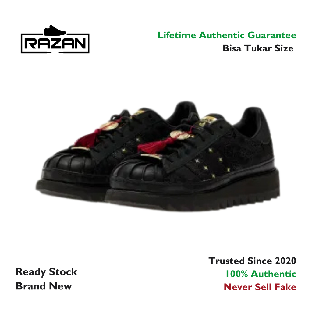 CLOT x adidas Superstar LNY Core Black 100% Authentic Original