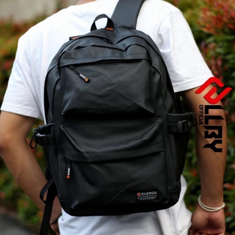 Tas Ransel Hitam Backpack Traveling Waterfroof Anti Air / Tas Pria Wanita Outdoor Traveling
